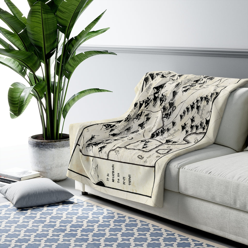 Realm Map Sherpa Fleece Blanket
