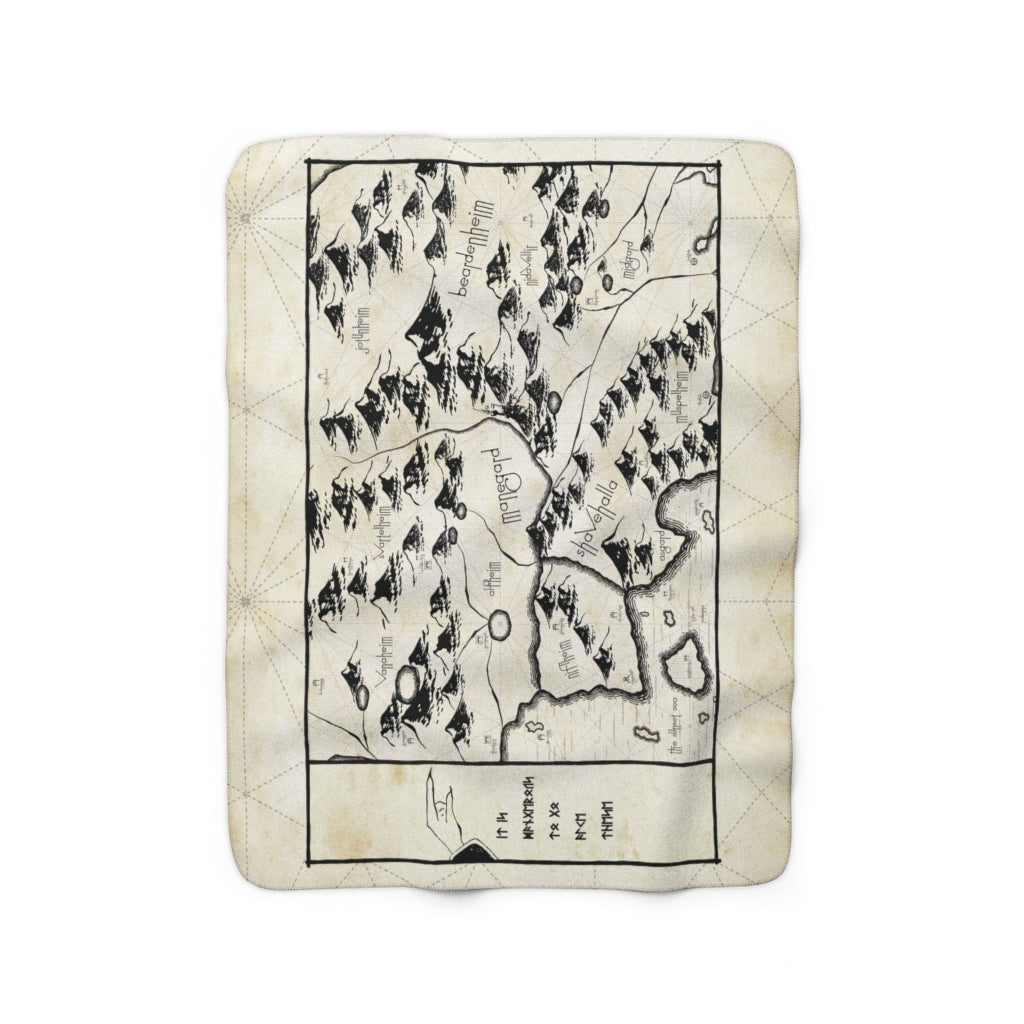 Realm Map Sherpa Fleece Blanket
