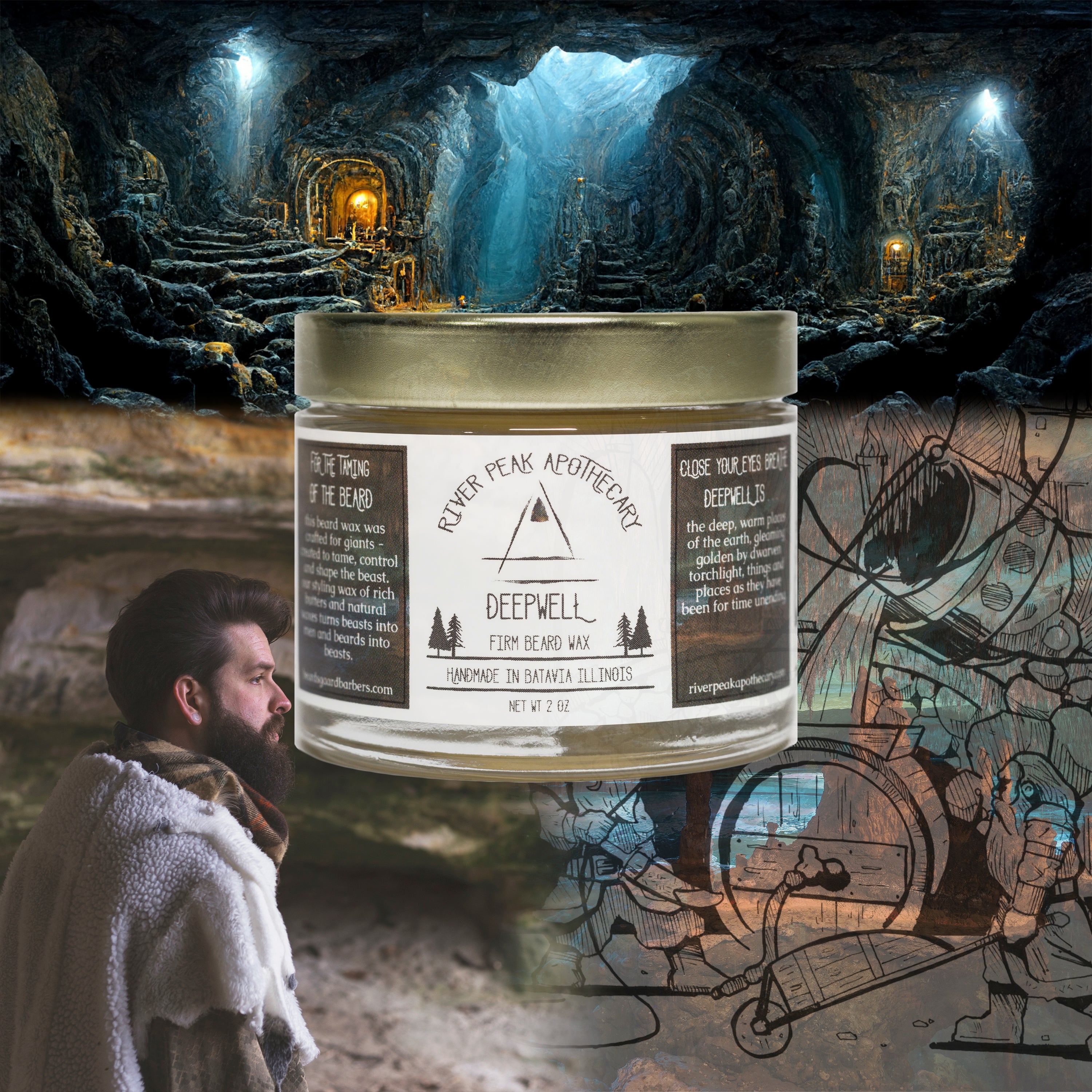 Deepwell Beard Wax • No Scent Added